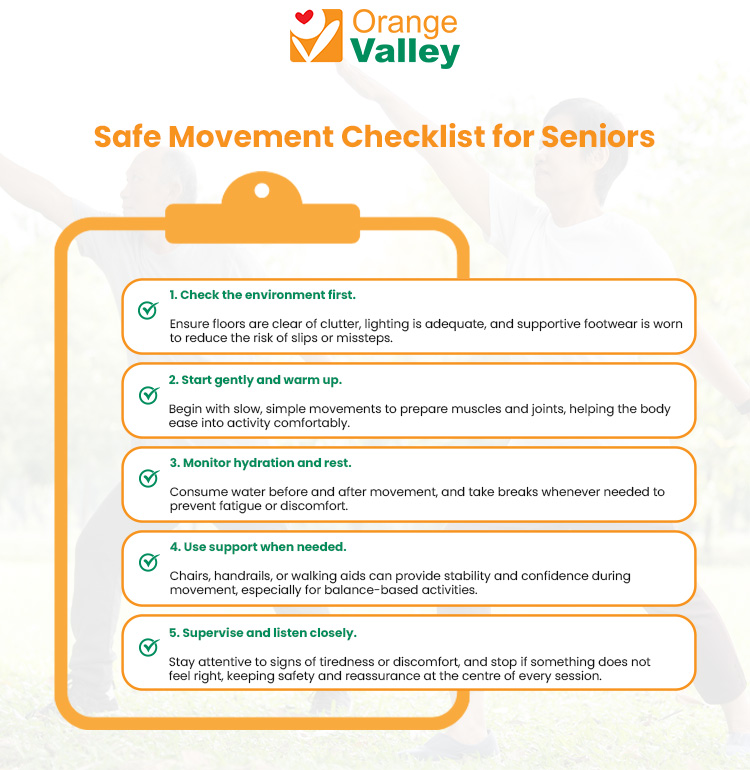 Checklist for Seniors outlines five key safety tips.